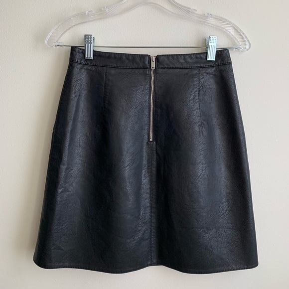 Zara Dresses & Skirts - Zara Black Leather Mini Skirt